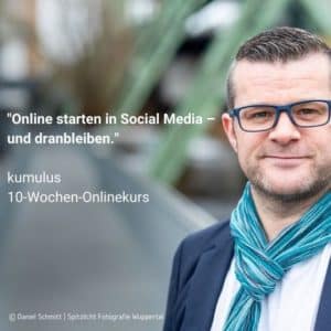 kumulus 10-Wochen-Onlinekurs: "Online starten in Social Media – und dranbleiben."