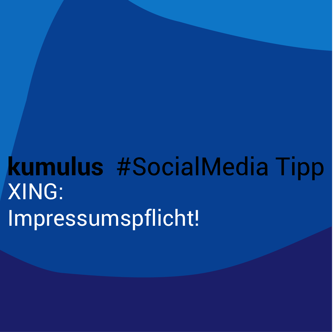 Impressum bei Xing anlegen – kumulus Social-Media-Tipp