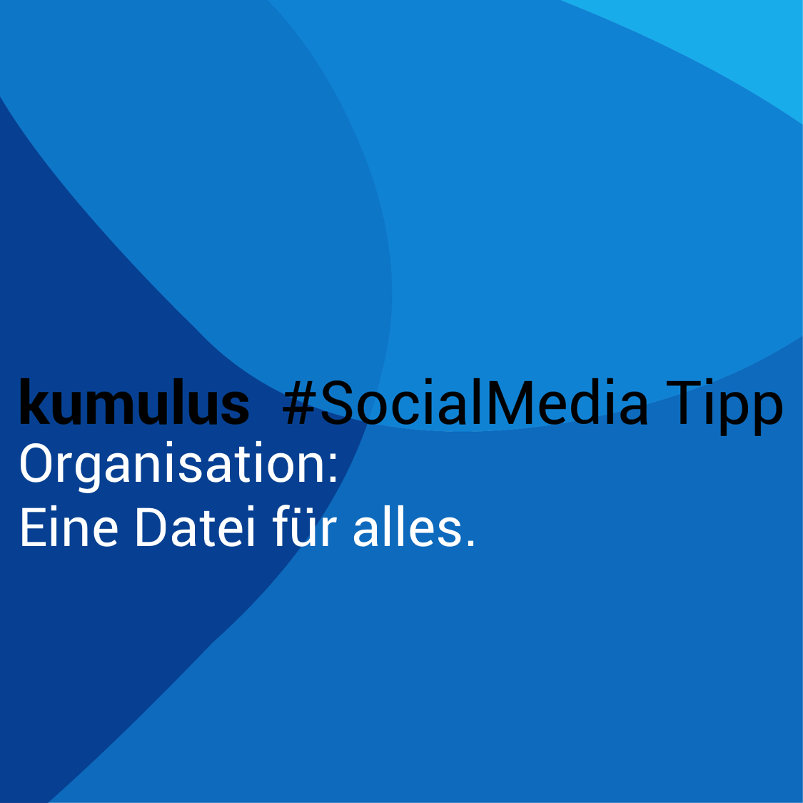 Organisation Ihrer Social Media – mit System. Und nur einer Datei.