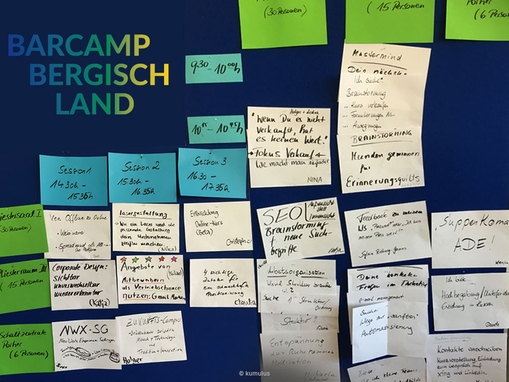 Barcamp Bergisch Land 2019 – Sessionplanung